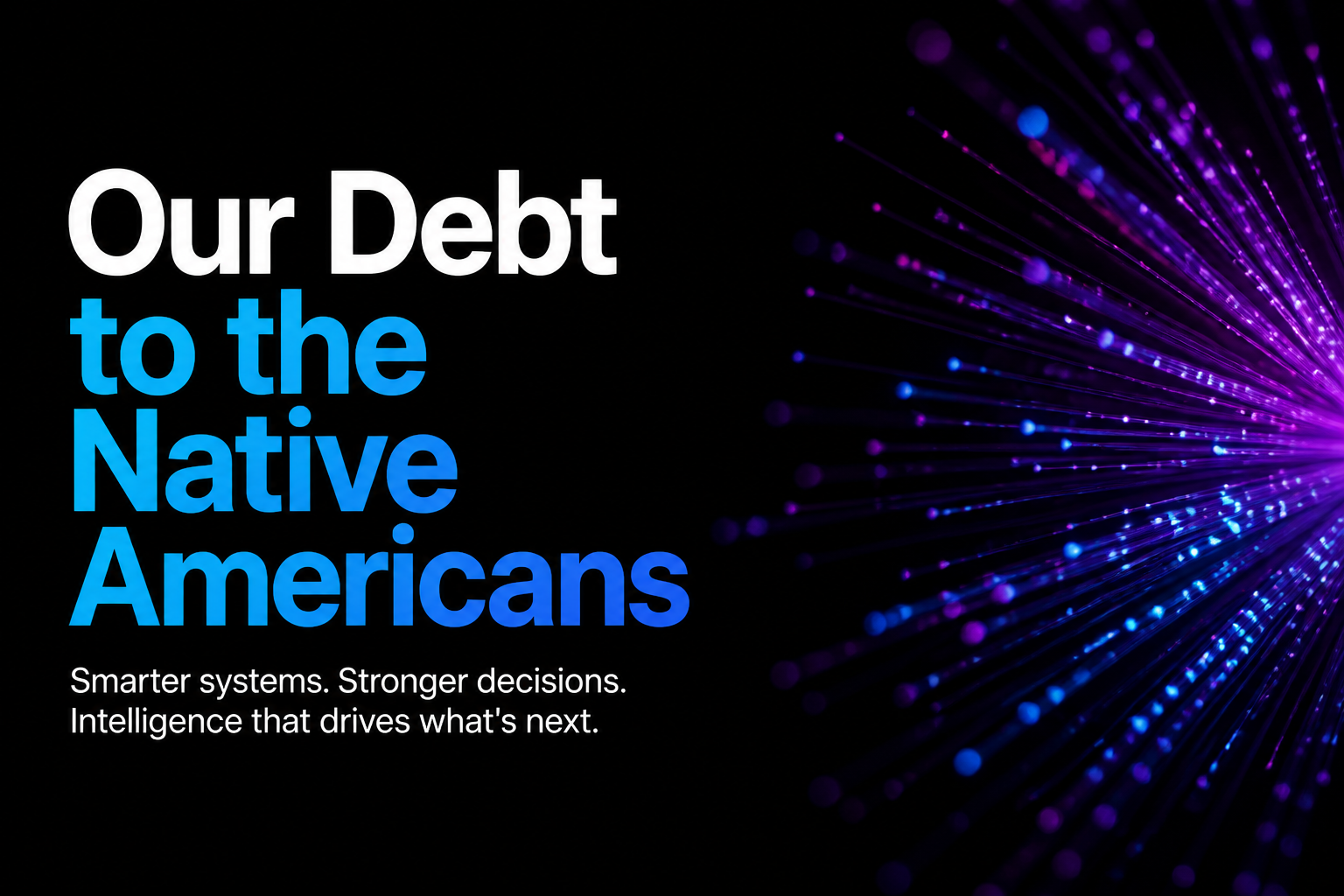 Our Debt to the Native Americans
